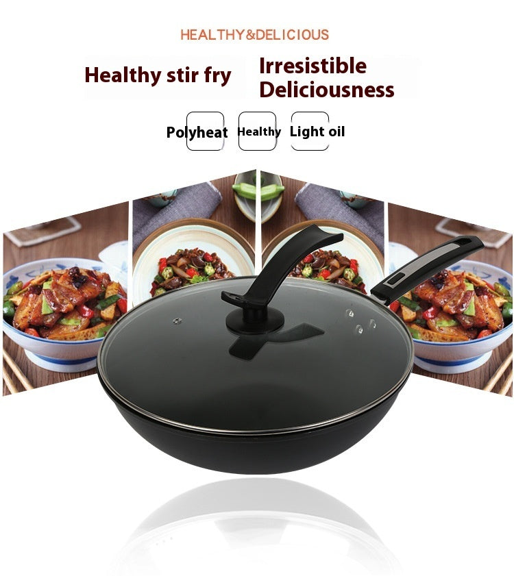 Non-Coated Fine Iron Wok – Durable, Natural, Non-Stick Cooking Pan
