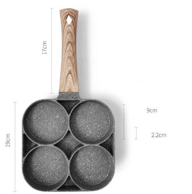 Multi-Functional 4-Hole Non-Stick Omelet Pan | Medical Stone