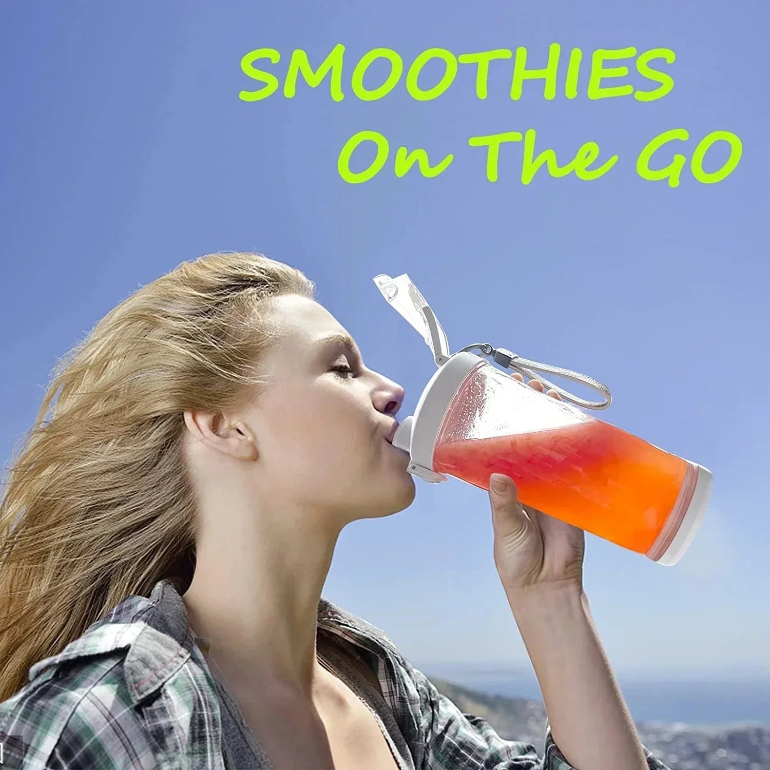 Electric Portable Juicer Blender 600ml | 4000mAh USB Rechargeable