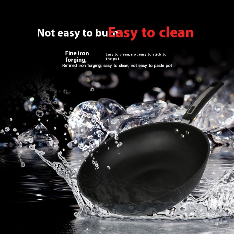 Fine Iron Non-coated Non Stick Wok