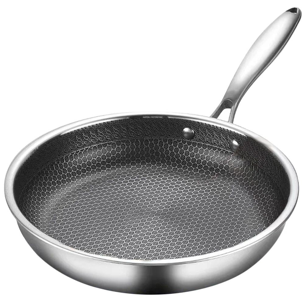 Honeycomb Stainless Steel Non-Stick Frying Pan – Induction & Gas Compatible