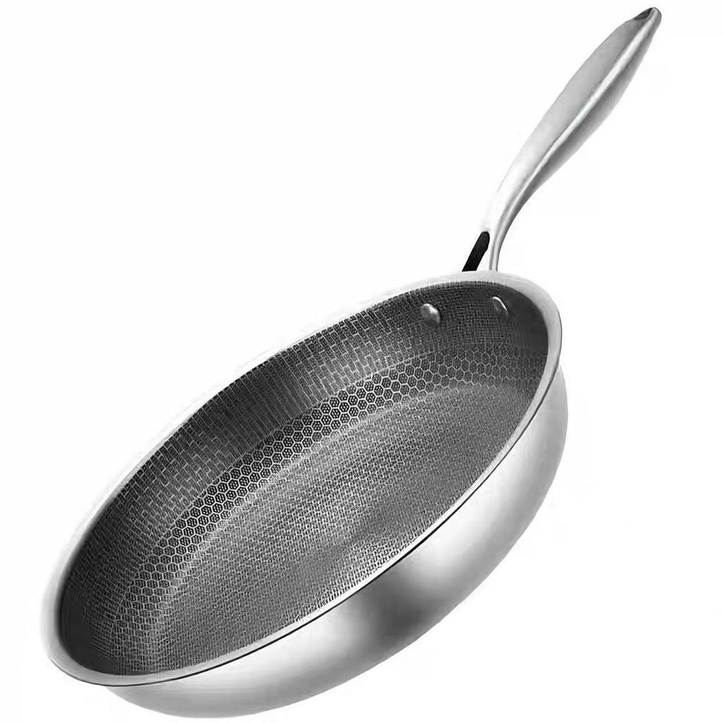 Honeycomb Stainless Steel Non-Stick Frying Pan – Induction & Gas Compatible