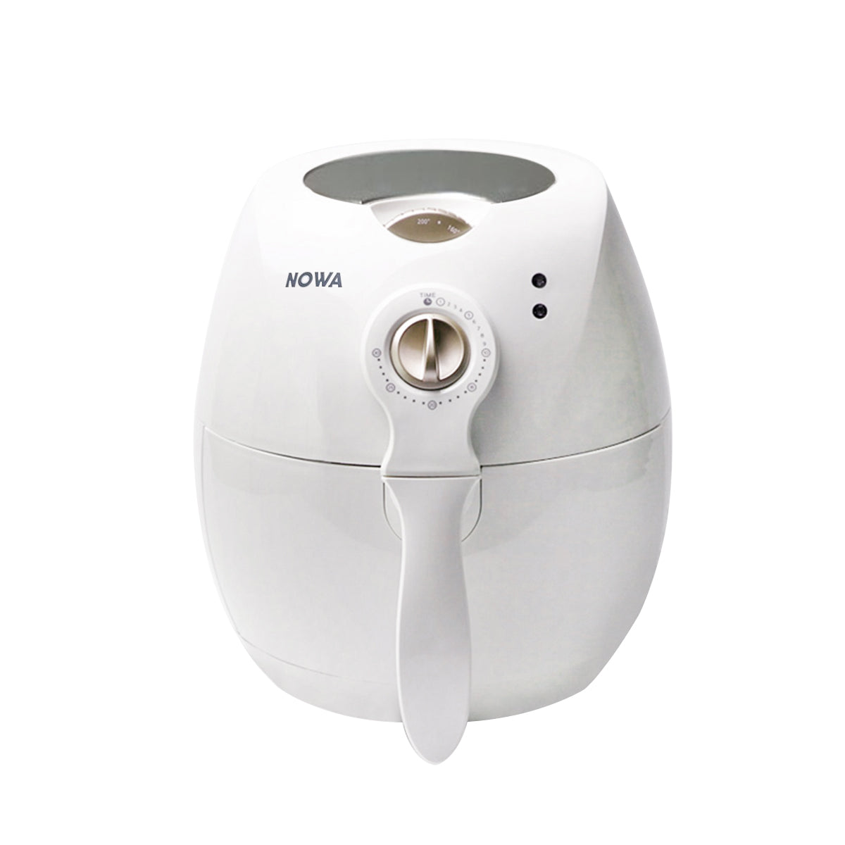 Compact white  air fryer.