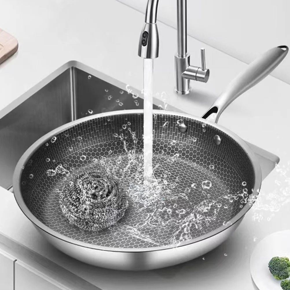 Honeycomb Stainless Steel Non-Stick Frying Pan – Induction & Gas Compatible