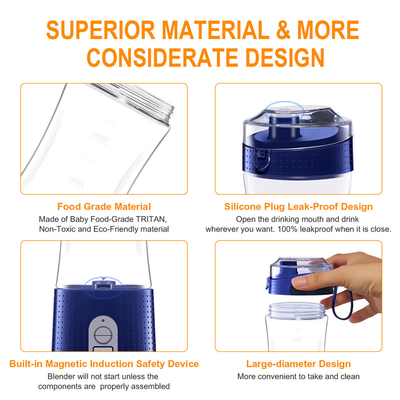 Dismantled portable blender.
