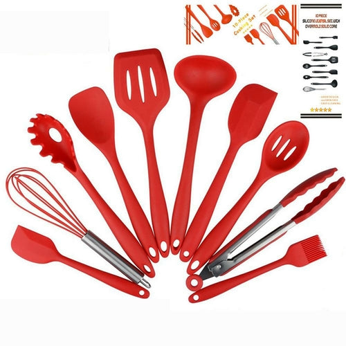 Non-Stick Silicone Cooking Utensils Set | 10 PCS Heat Resistant